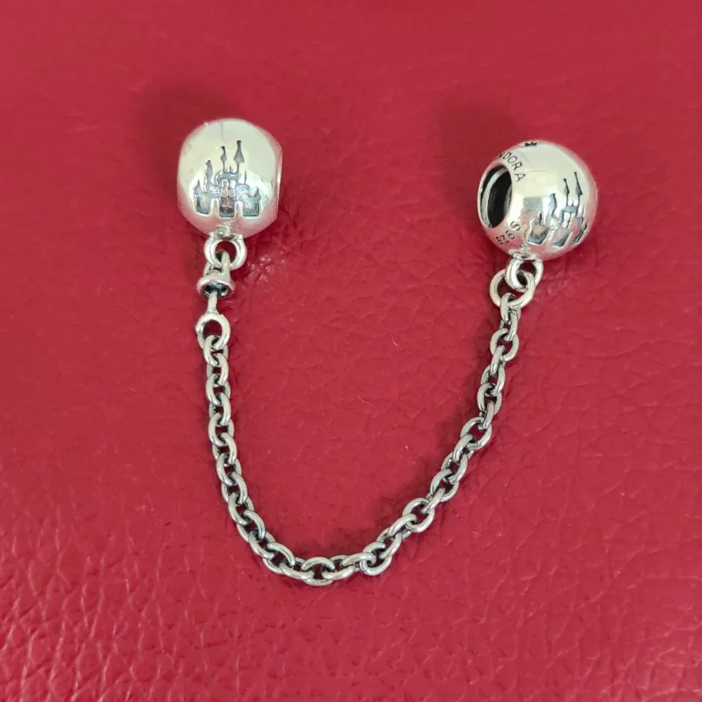 Pandora Disney Parks Castle Silver Safety Chain - Picture 3 of 5